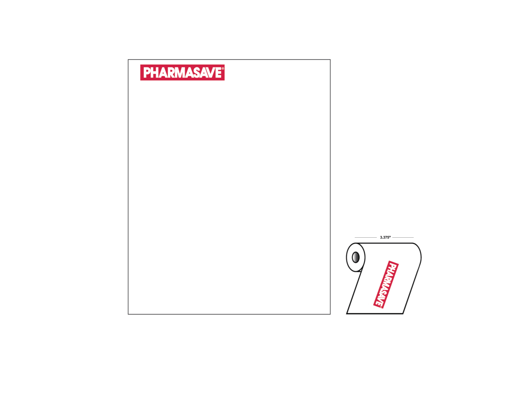 Pharmasave 3.375x4.25" Thermal Direct Receipt