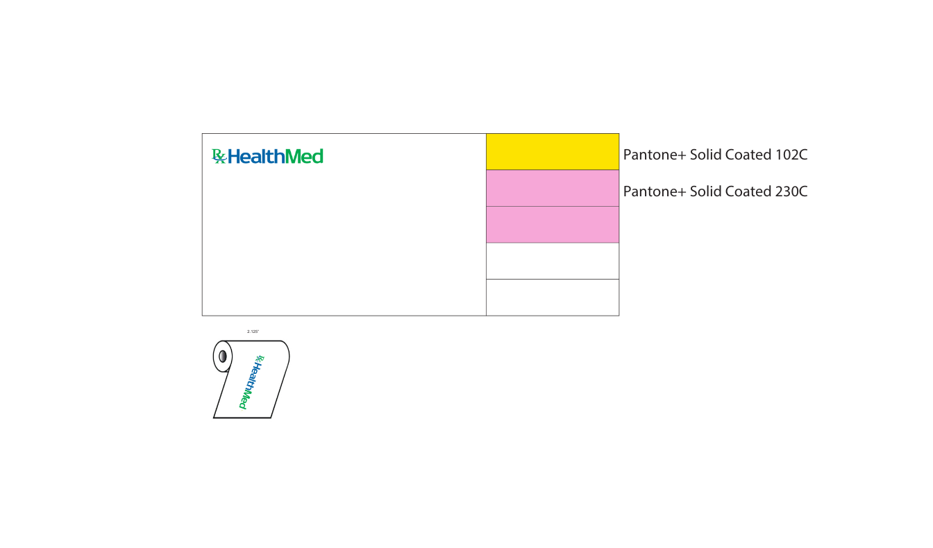 Rx HealthMed  4.625x2.125" Thermal Direct Label
